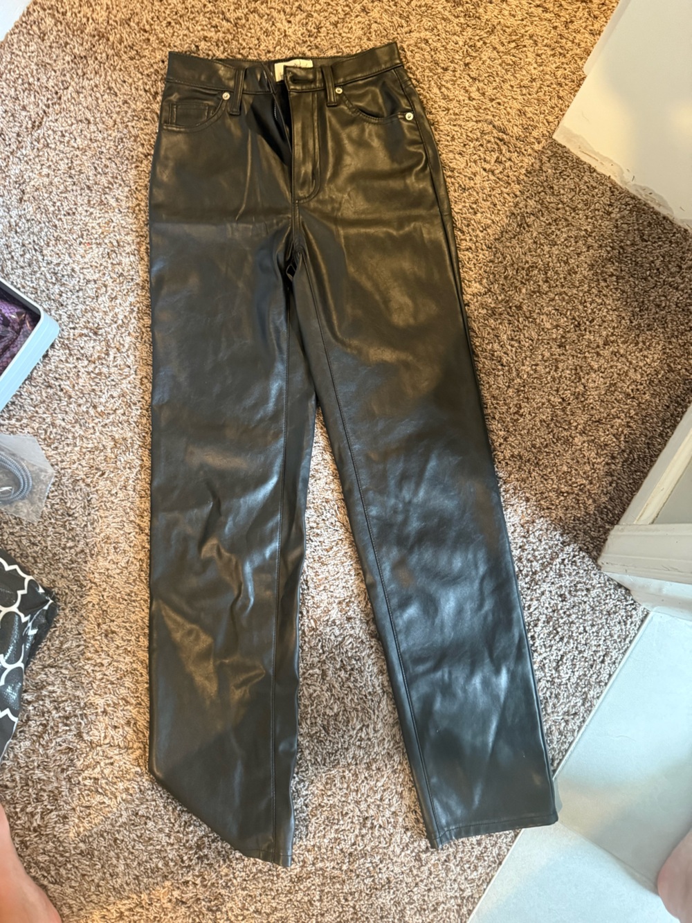 Universal Thread Black Faux Leather Pants